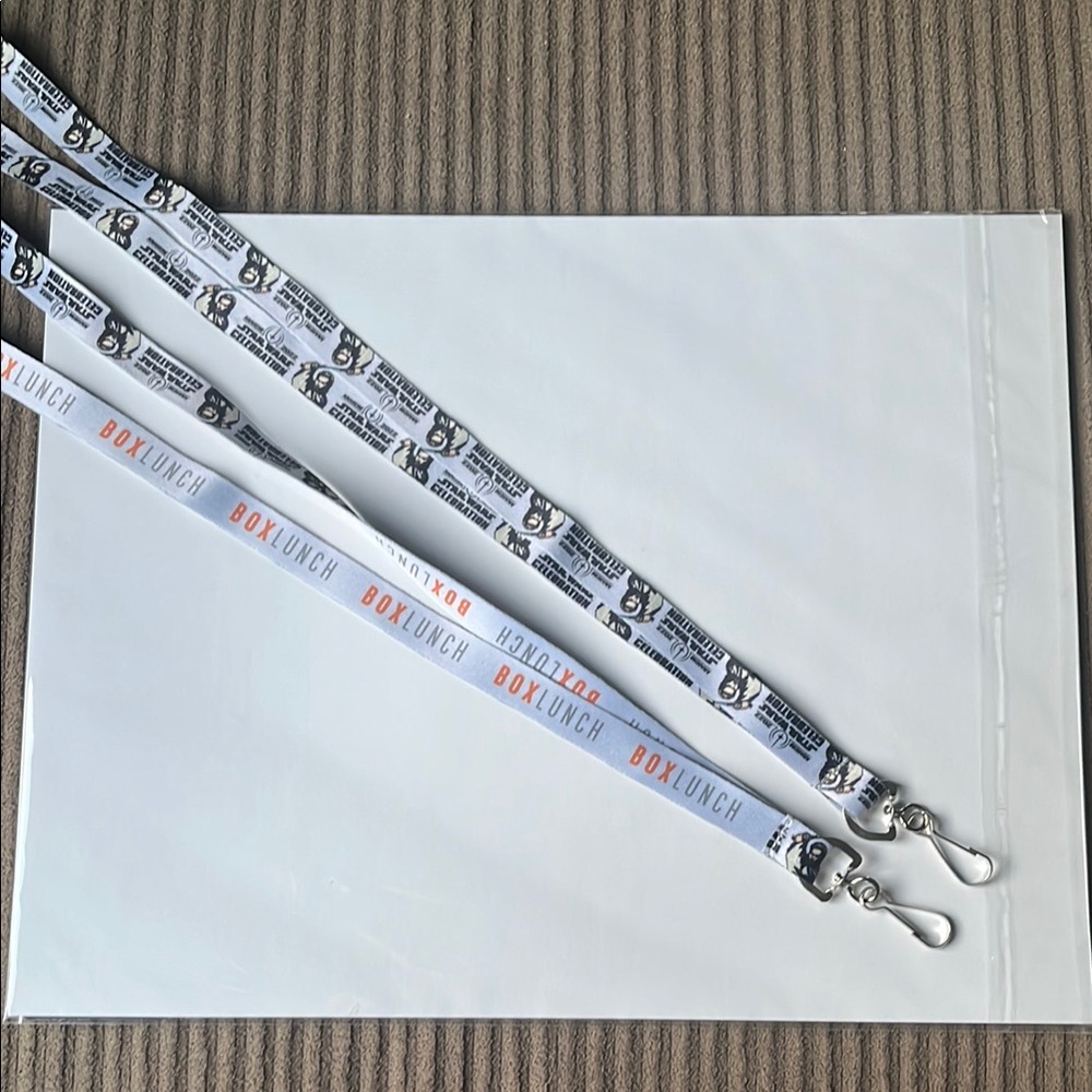 BoxLunch White and Black Lanyards